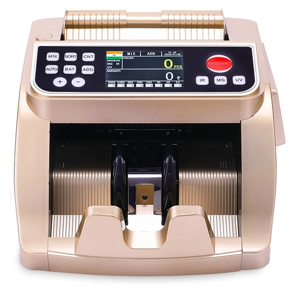 5518 Golden Color Banknote Counter, Money Counter for India Market