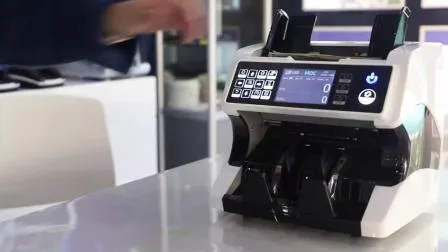 Contador de notas profissional, carregamento duplo cis, detector de dinheiro, contador de valor misto, dinheiro, conta